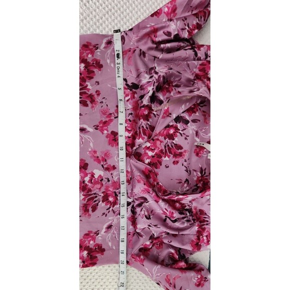Kut From The Kloth Womens Sz S Floral Blouse Top Tunic‎ Polyester Pink NWOT - Picture 6 of 11